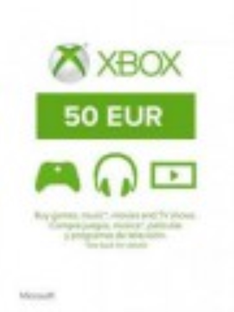 MICROSOFT Carta regalo Xbox Live ricarica 50 €